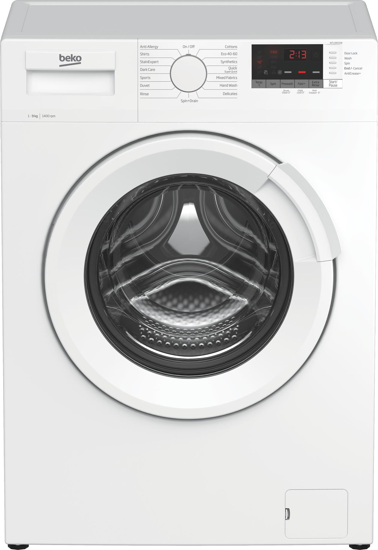 Beko WTK94151W 9kg 1400rpm Washing Machine White