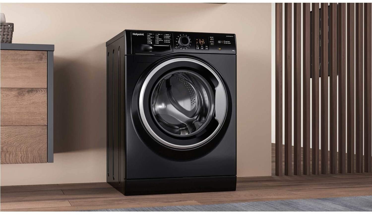 Hotpoint NSWM1043CBS 10KG 1400 Spin Washing Machine Black