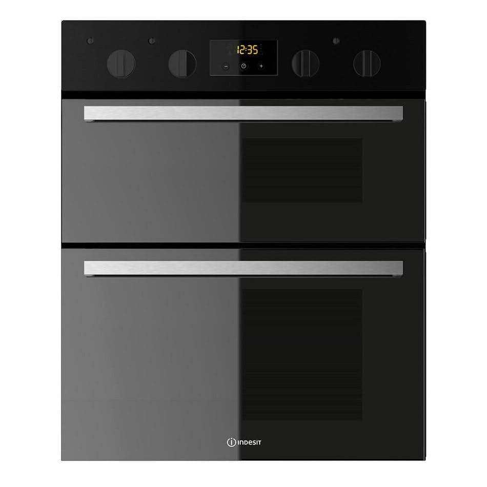Indesit IDU6340BK Built Under Double Electric Oven Black