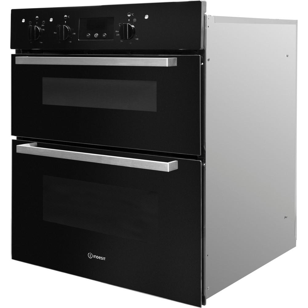 Indesit IDU6340BK Built Under Double Electric Oven Black