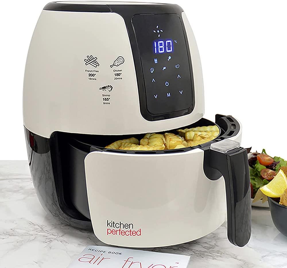 KitchenPerfected E6703WI 4.0Ltr DigiTouch Air Fryer Cream