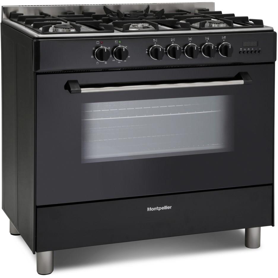 Montpellier MR91DFMK Dual Fuel Range Cooker Black
