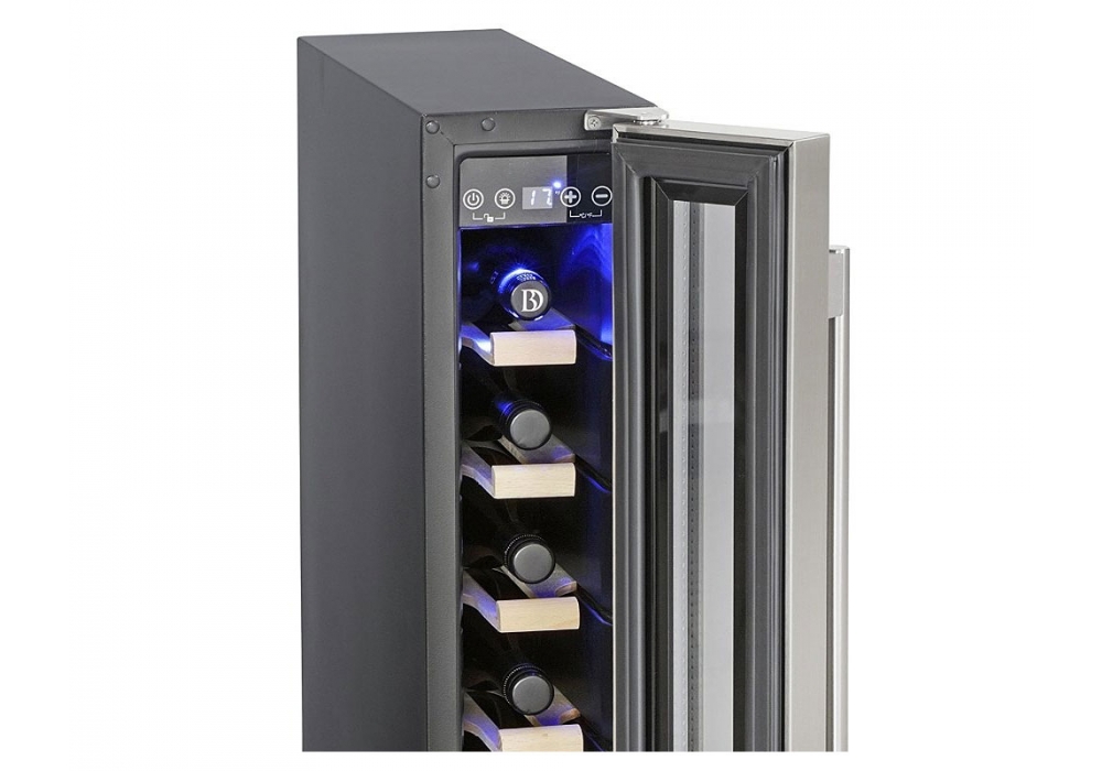 Montpellier WS7SDX 15cm slimline 7 Bottle Wine Cooler Stainless Steel