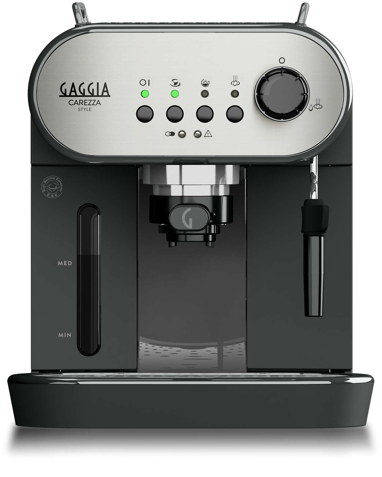Gaggia Carezza Style Espresso Coffee Machine Silver and Black