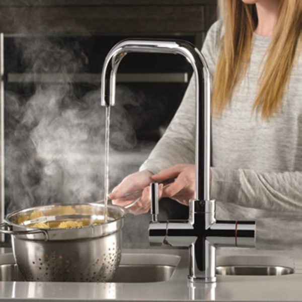 Montpellier Multiplex 3in1SC | Swan Spout Mains Hot, Cold & Boiling Water Tap - Chrome -3855