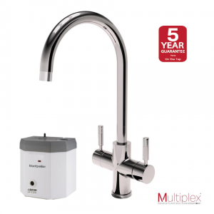 Montpellier Multiplex 3in1SC | Swan Spout Mains Hot, Cold & Boiling Water Tap - Chrome -3856
