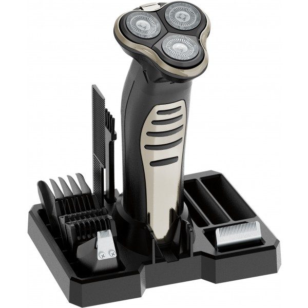 Wahl 9880-117 | Men's Triple Play Trimmer, Rotary Shaver and Beard Detailer - Black -3900