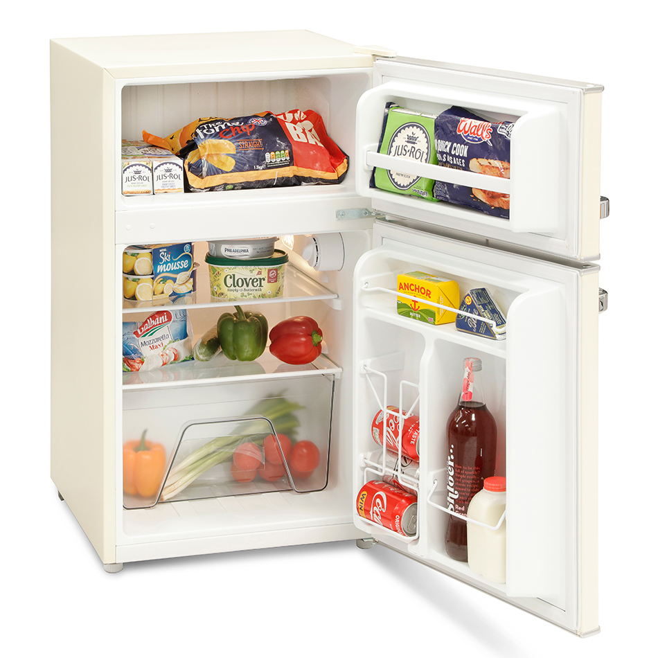 Montpellier Mab2030c Retro Under Counter Fridge Freezer Cream