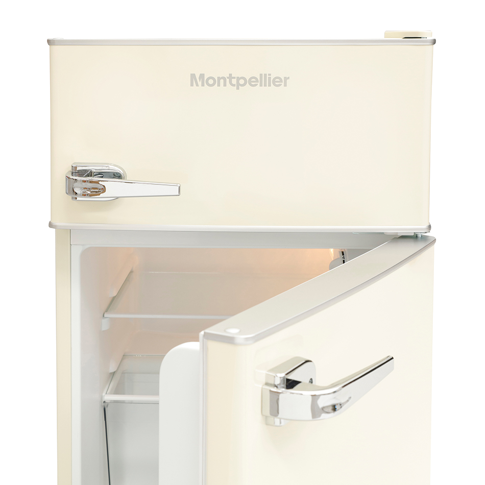 Montpellier Mab2030c Retro Under Counter Fridge Freezer Cream