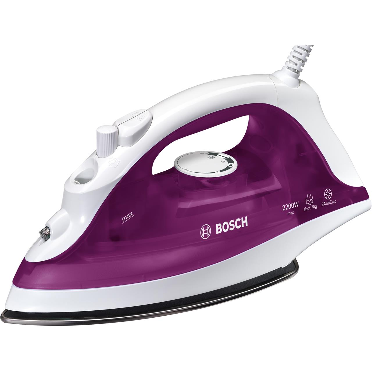 computer Mok Vorming Bosch TDA2329GB Steam Iron Berry and White -