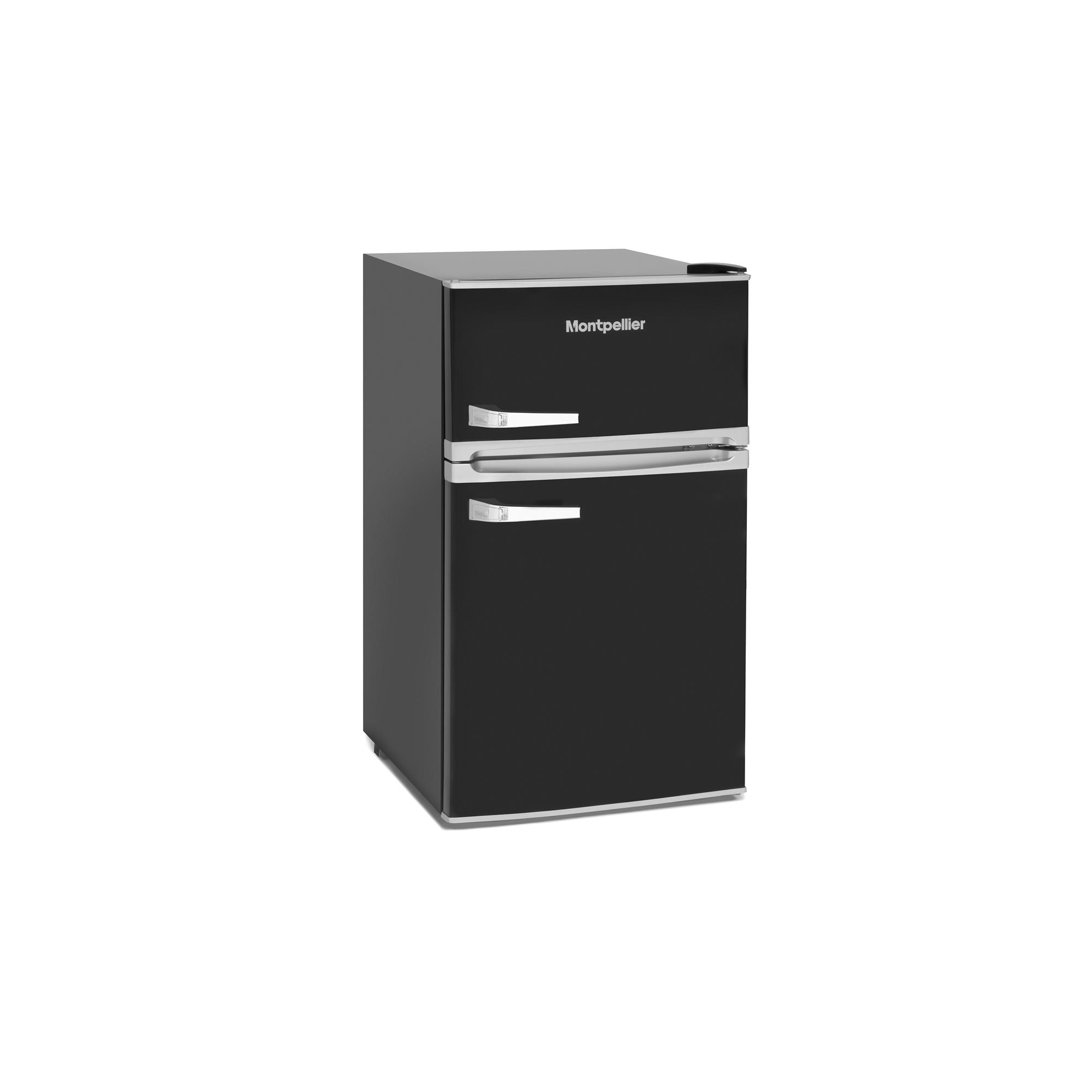 Montpellier Mab2031k Under Counter Retro Fridge Freezer Black