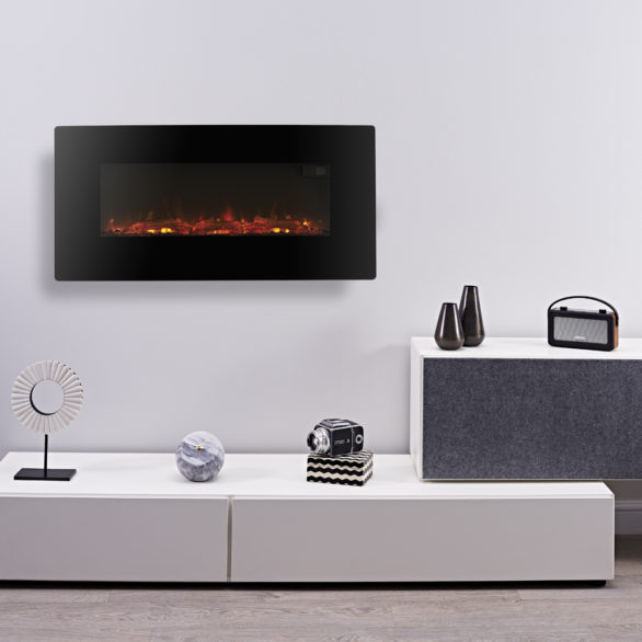 FocalPoint Pasadena Black LED Remote Controlled Electric Fire
