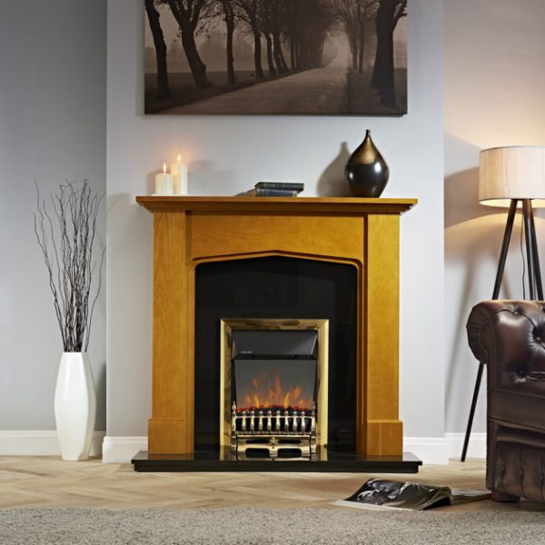 Focal Point Blenheim Brass Effect Inset Electric Fire