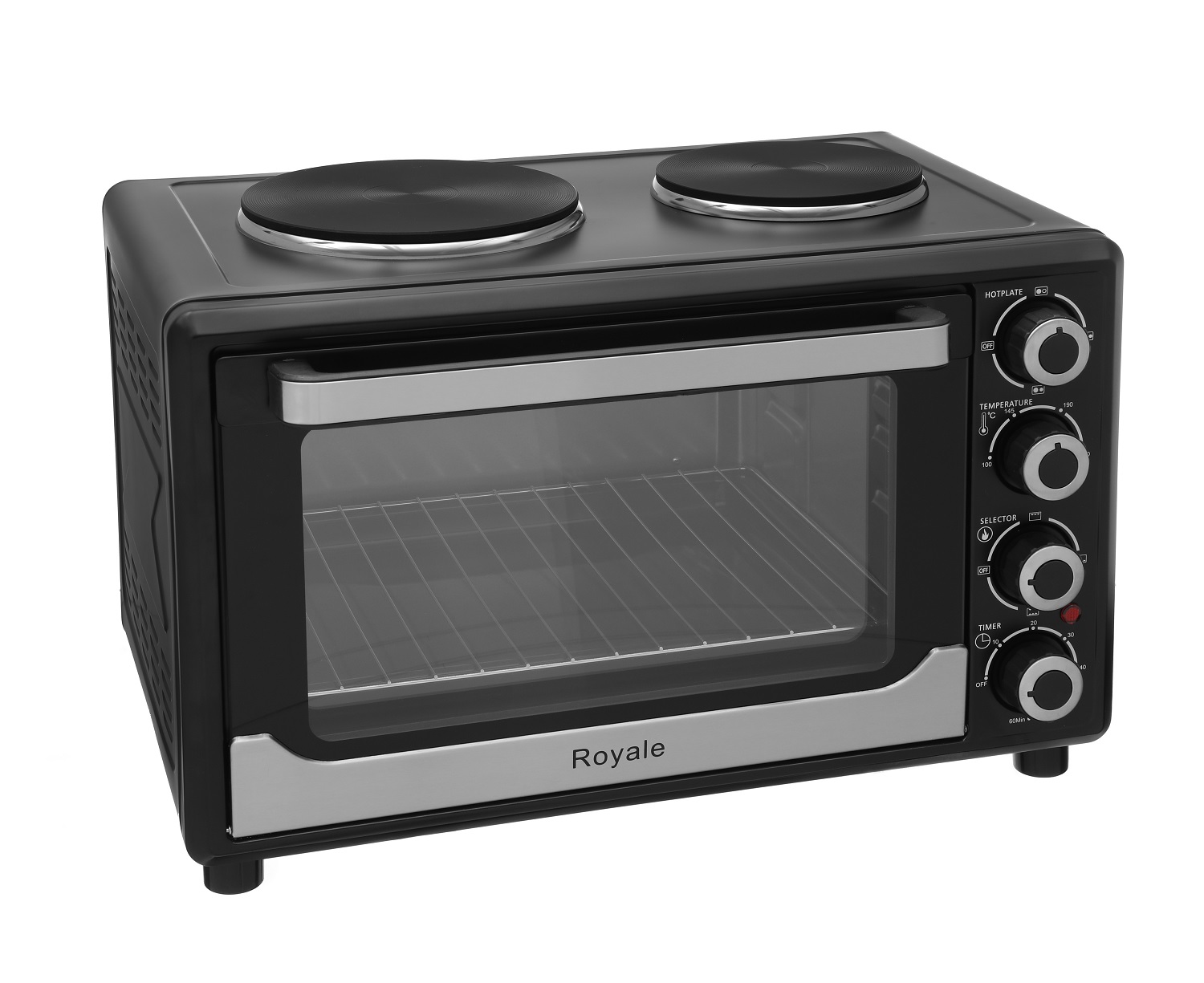 Royale TT30  Electric Table Top Cooker with Two Hobs - Black 