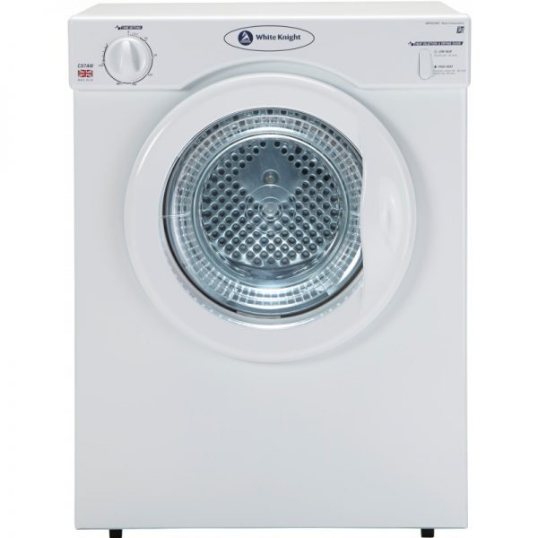 White Knight C37AW Compact 3kg Vented Tumble Dryer White White Knight C37AW Compact 3kg Vented Tumble Dryer White