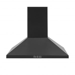 Montpellier MH600BK 60cm Pyramid Chimney Cooker Hood Kitchen Extractor Fan - Black [A+ Rated]