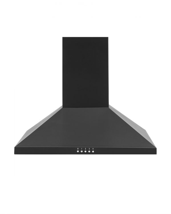 Montpellier MH600BK 60cm Pyramid Chimney Cooker Hood Kitchen Extractor Fan - Black [A+ Rated]