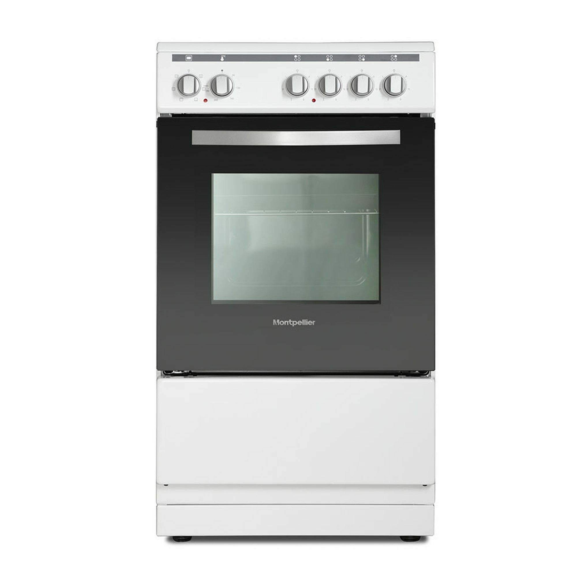 Montpellier MSC50W 50cm Single Cavity Ceramic Top cooker in White [Energy Class A] 1