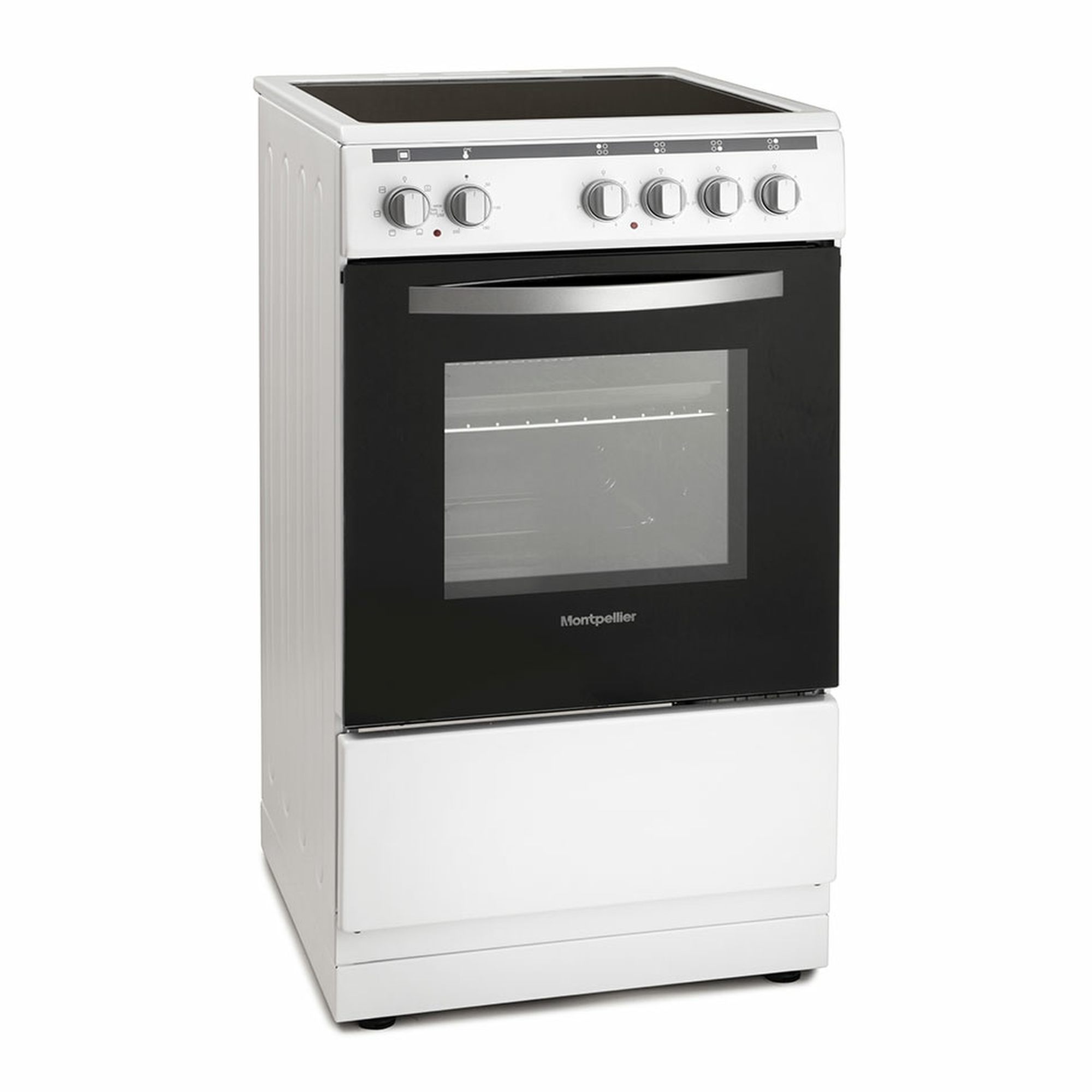Montpellier MSC50W 50cm Single Cavity Ceramic Top cooker in White [Energy Class A] 2