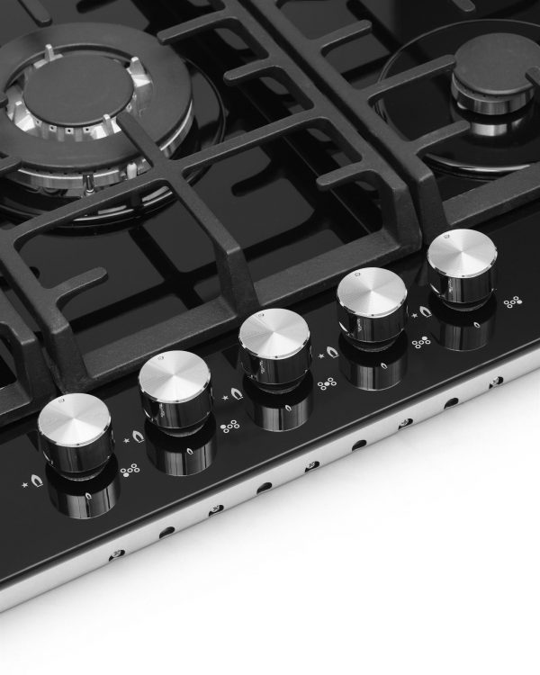 Montpellier MGH75BG 5 Burner 70cm Gas on Glass Hob