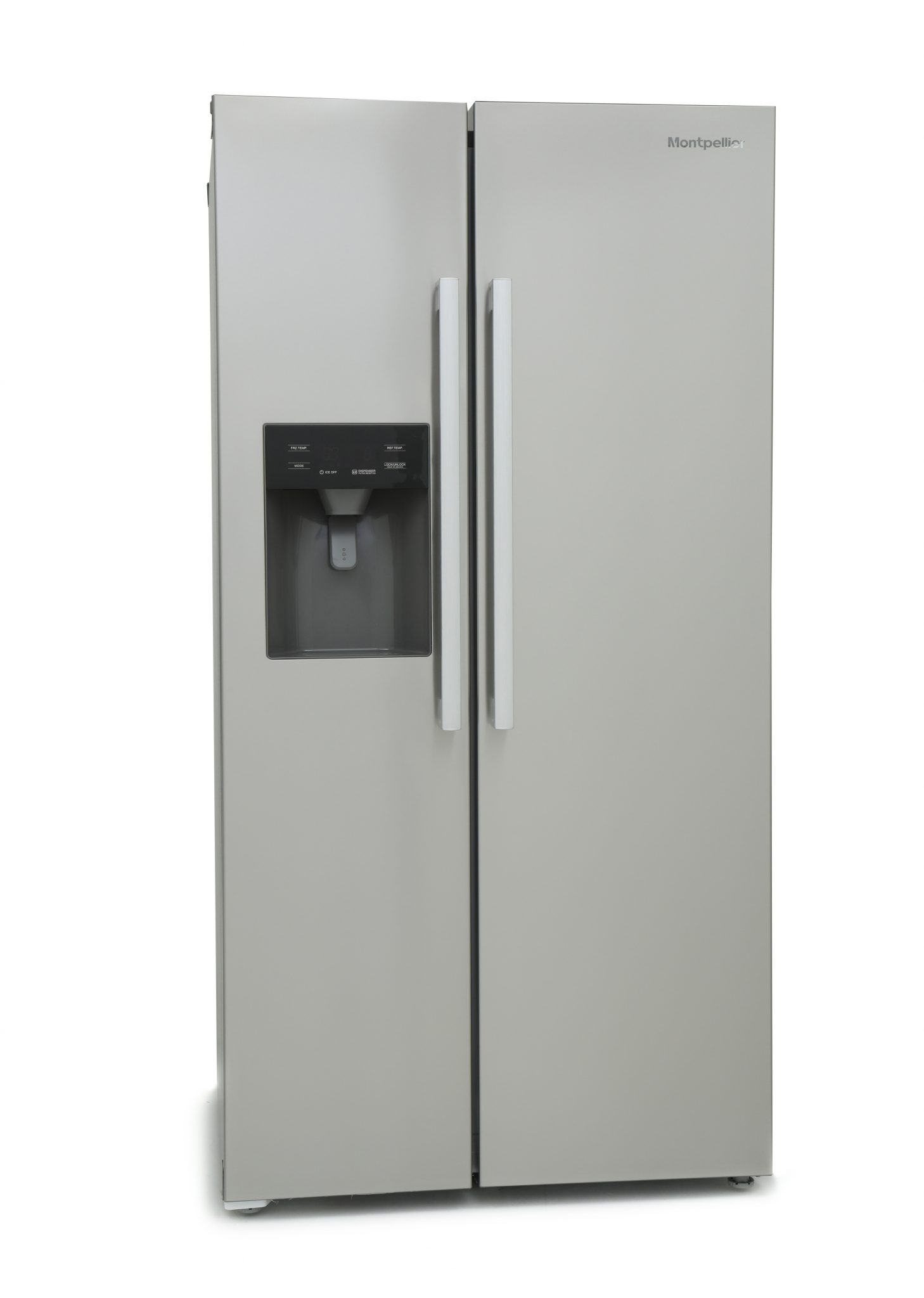 Montpellier M530PDIX American Style Plumbed Fridge Freezer in Inox