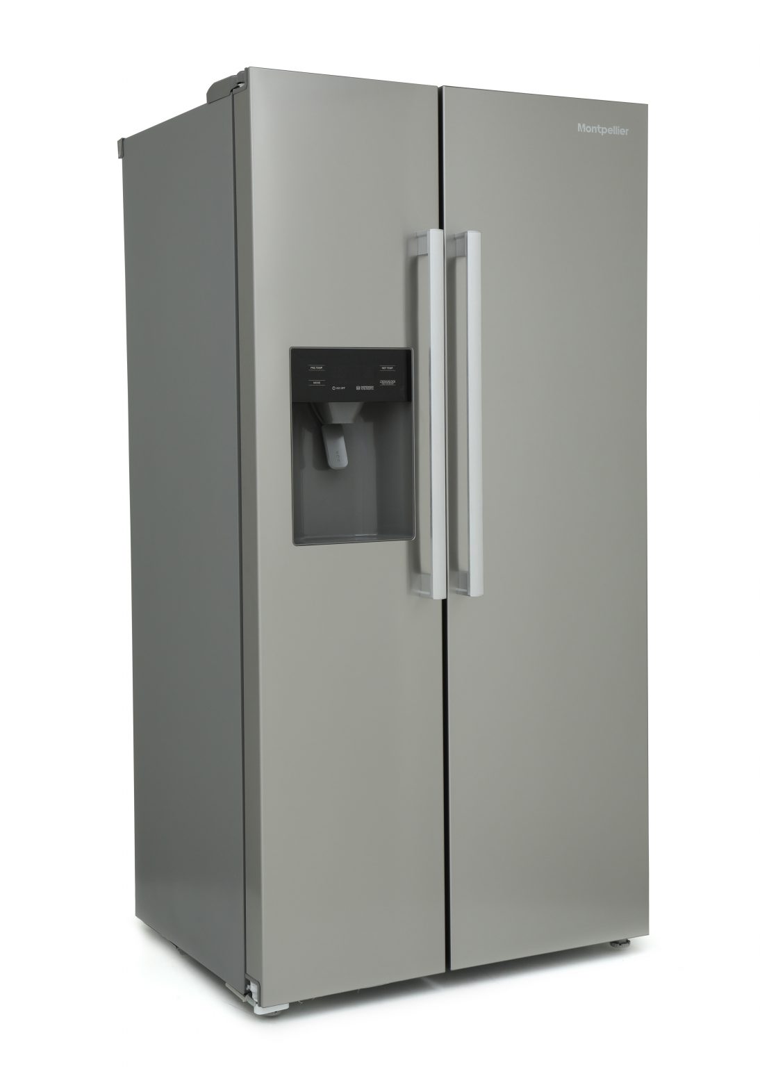 Montpellier M530PDIX American Style Plumbed Fridge Freezer in Inox