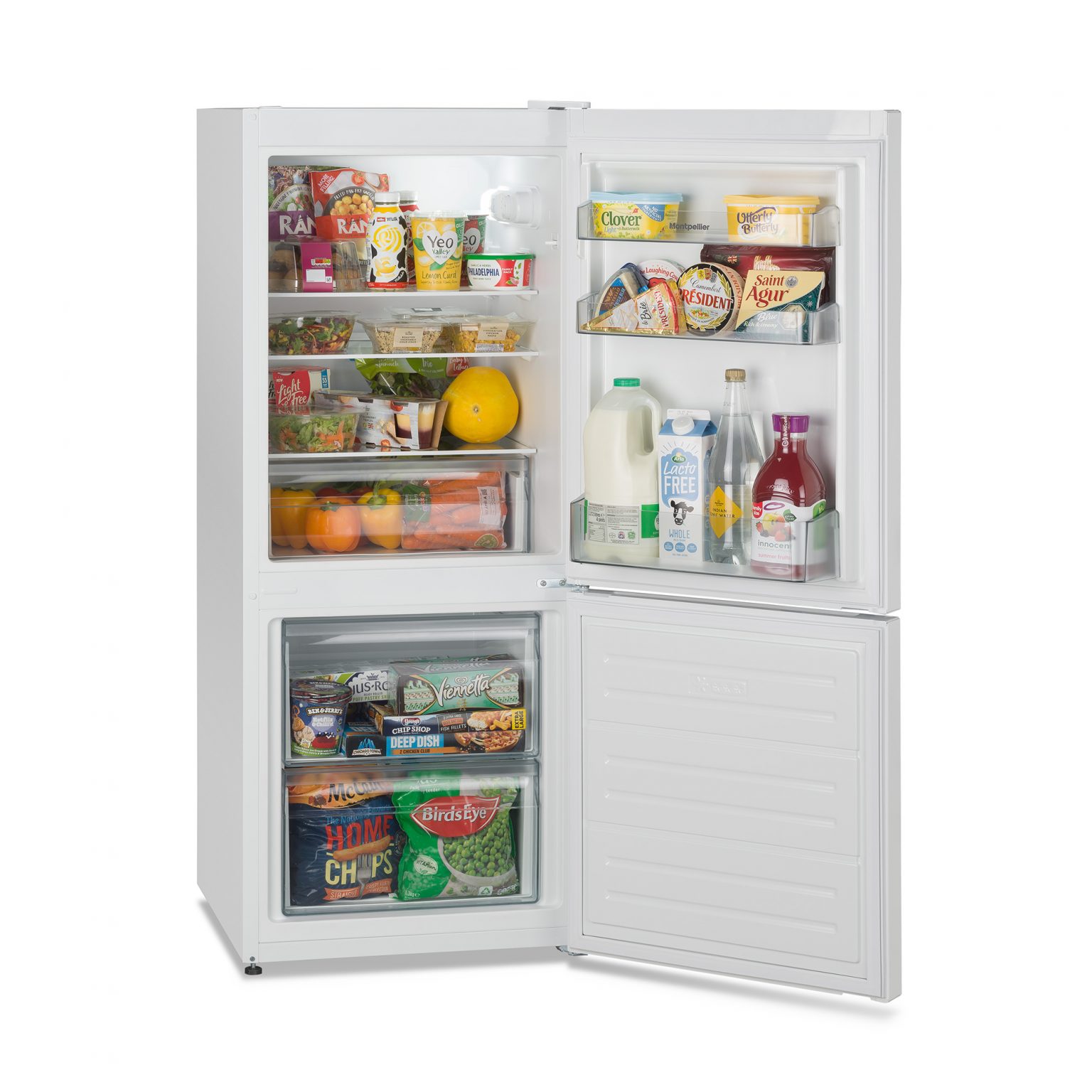 Montpellier MS135W Freestanding Low Frost Fridge Freezer White