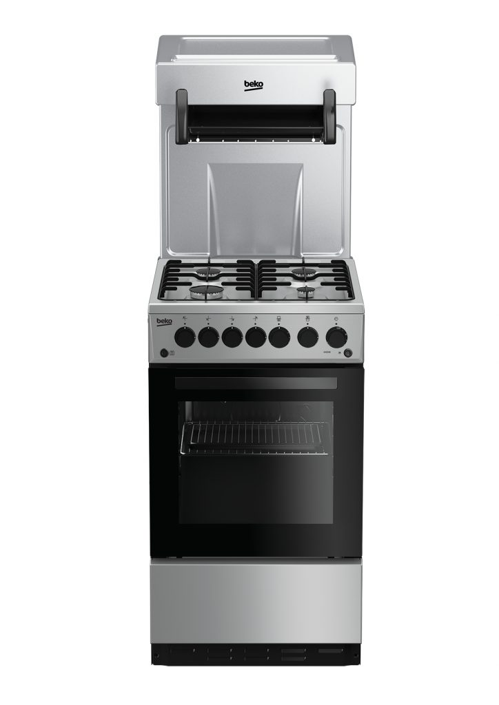 Beko KA52NES 50cm Single Oven Gas Cooker Silver