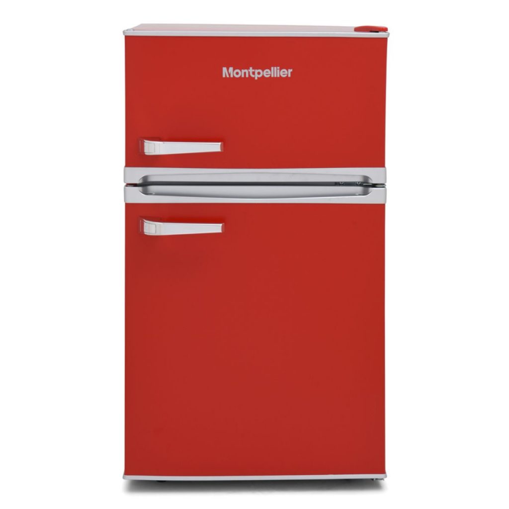 Montpellier MAB2035R Undercounter Retro Fridge Freezer Red