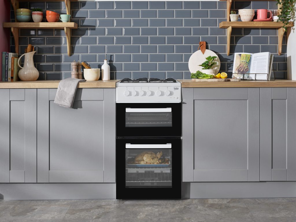 Beko KDG581W 50cm Gas Cooker with Full Width Gas Grill White