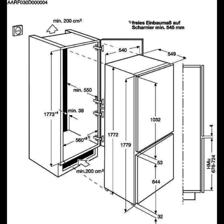 Zanussi ZNLN18FS1 Integrated 70/30 Fridge Freezer with White