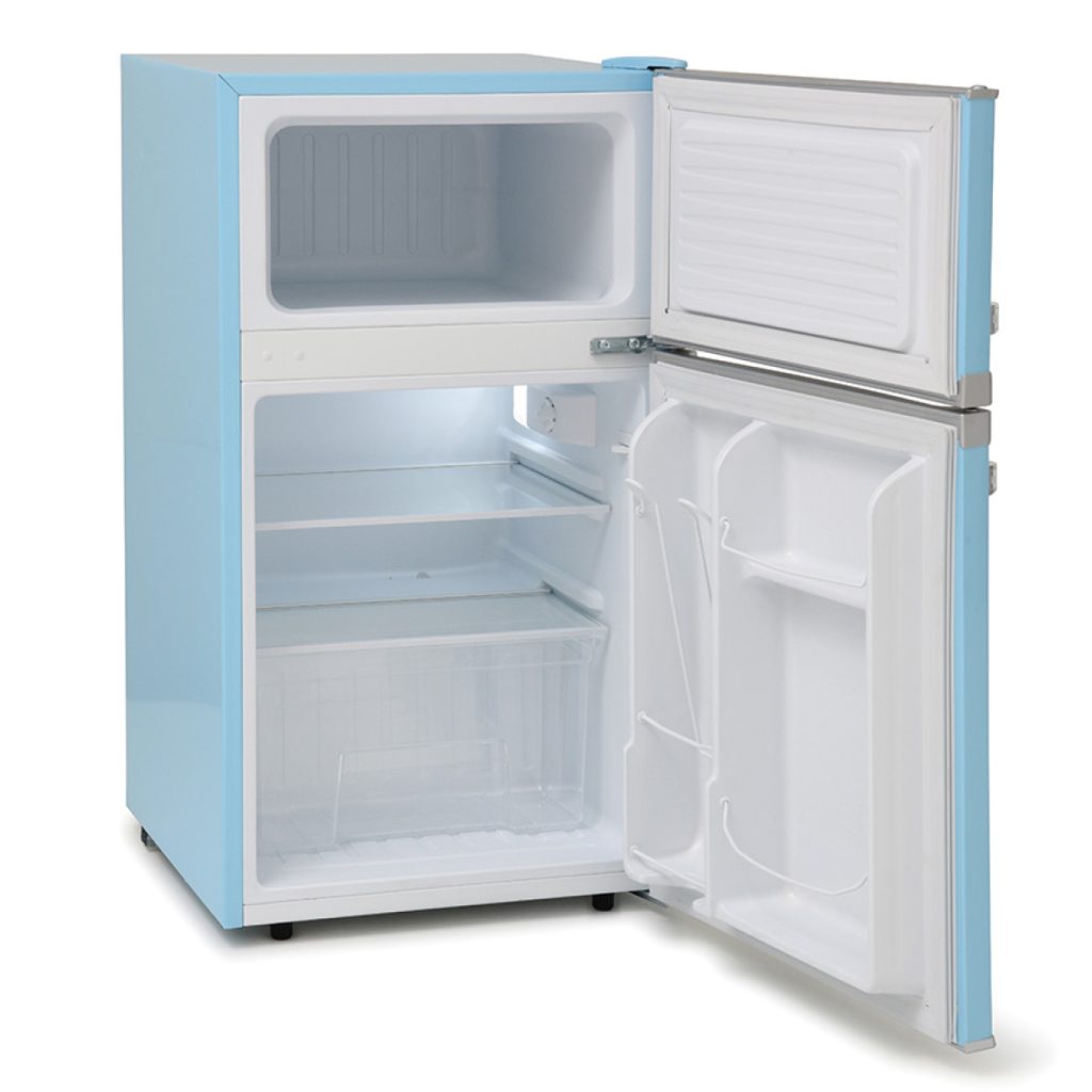 Montpellier MAB2035PB Undercounter Retro Fridge Freezer Pastel Blue