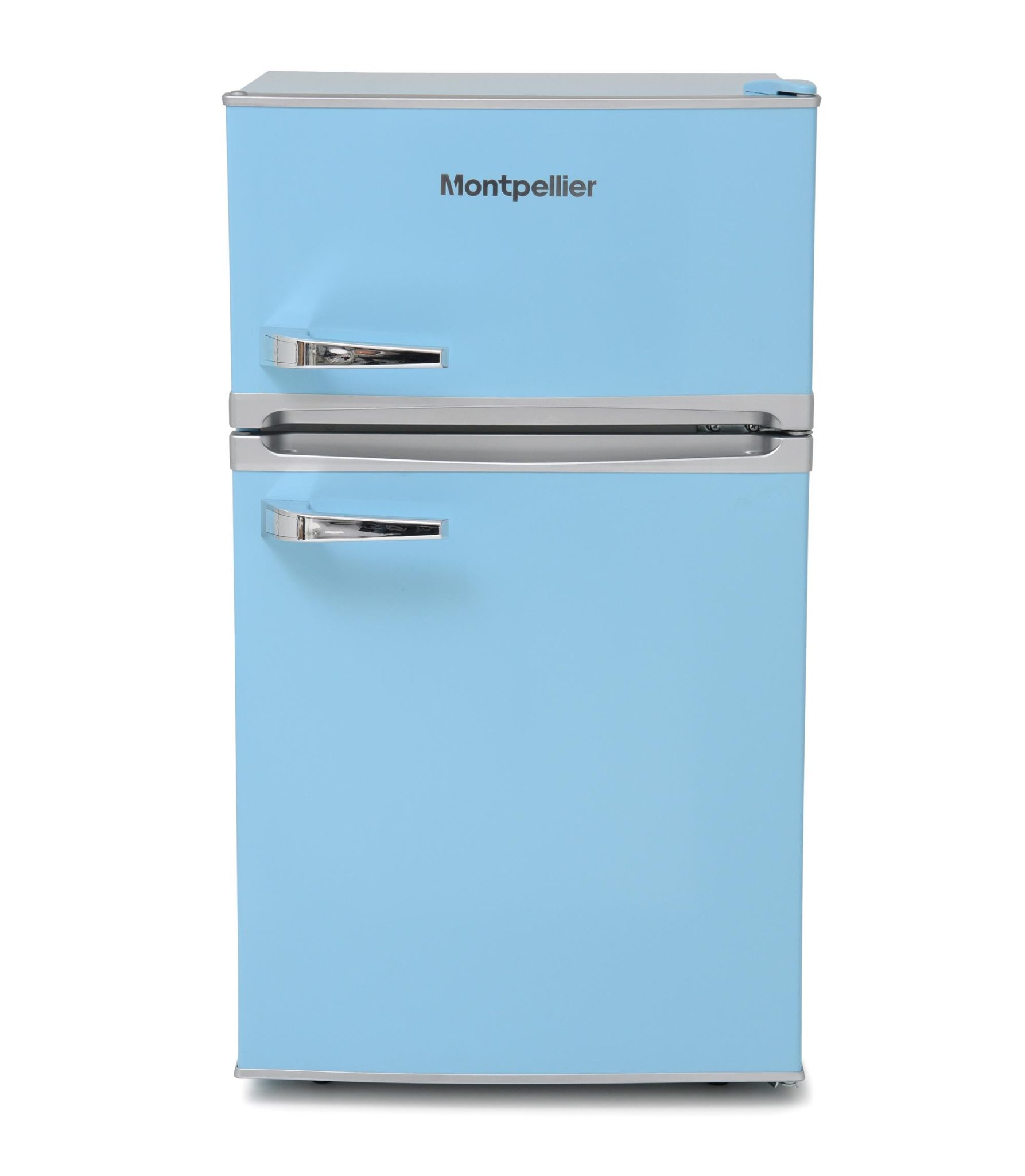 Montpellier MAB2035PB Undercounter Retro Fridge Freezer Pastel Blue