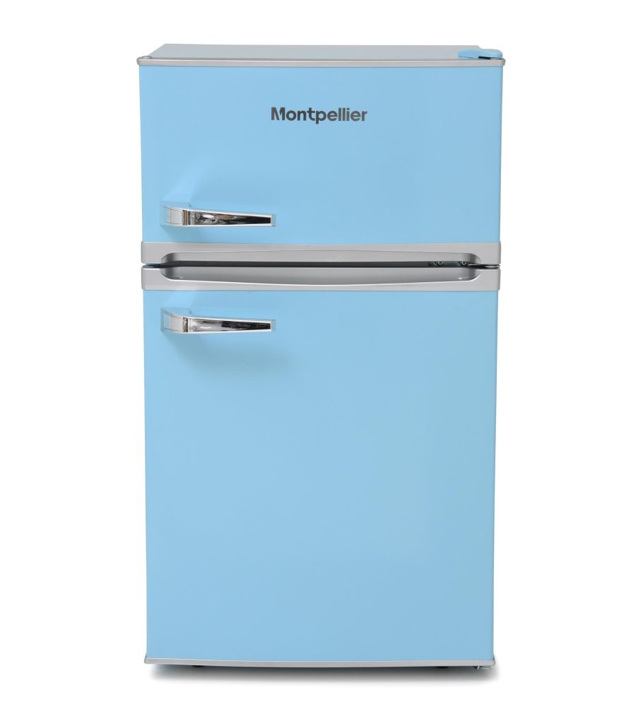 Montpellier MAB2035PB Undercounter Retro Fridge Freezer Pastel Blue