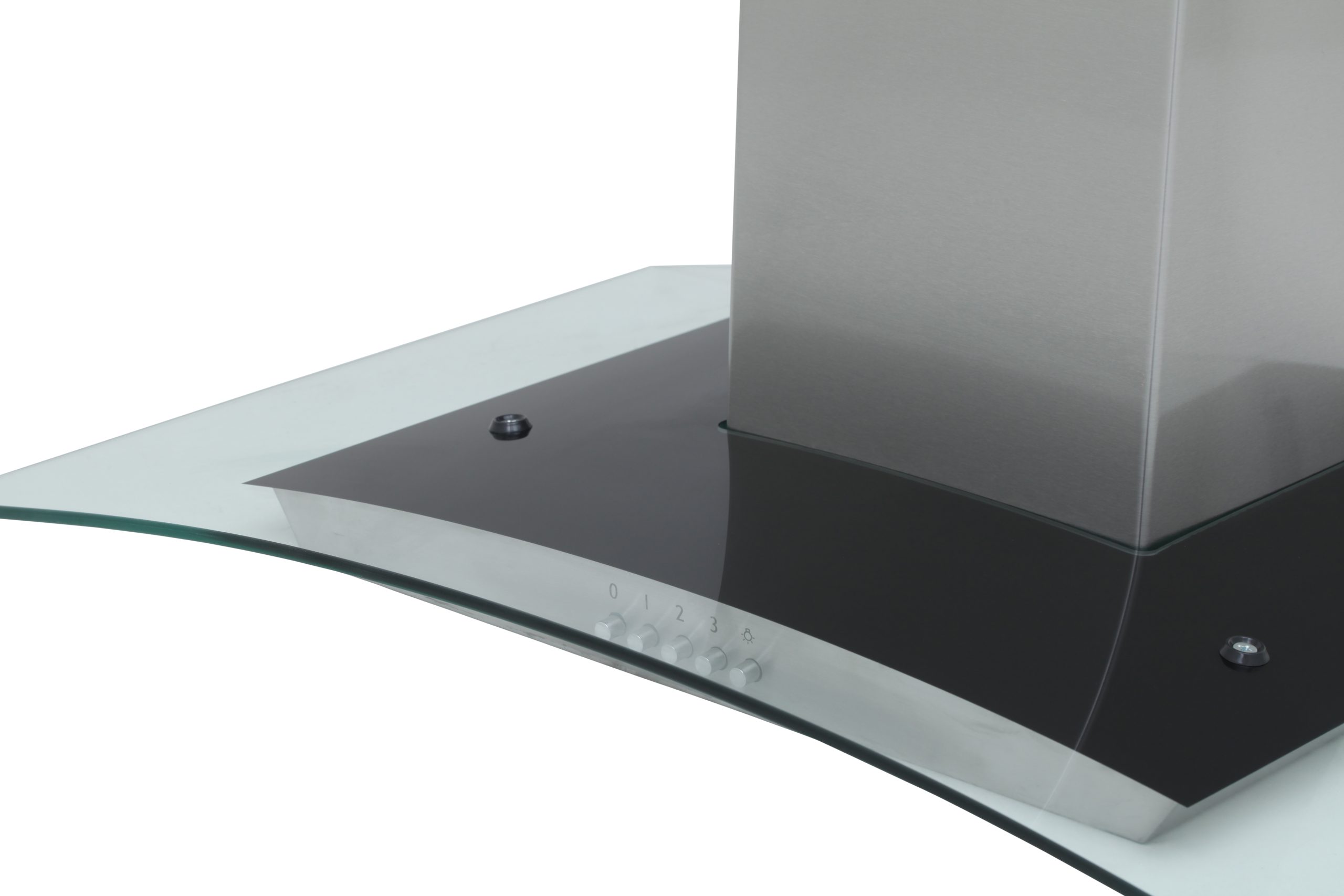 Montpellier MHG700X 70cm Curved Glass Stainless Steel Chimney Hood 2