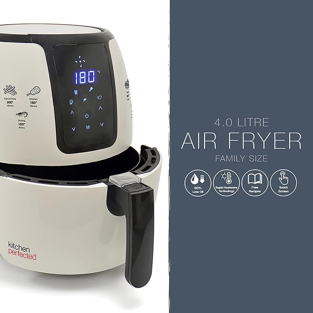 KitchenPerfected E6703WI 4.0Ltr Digi-Touch Air Fryer - Cream 